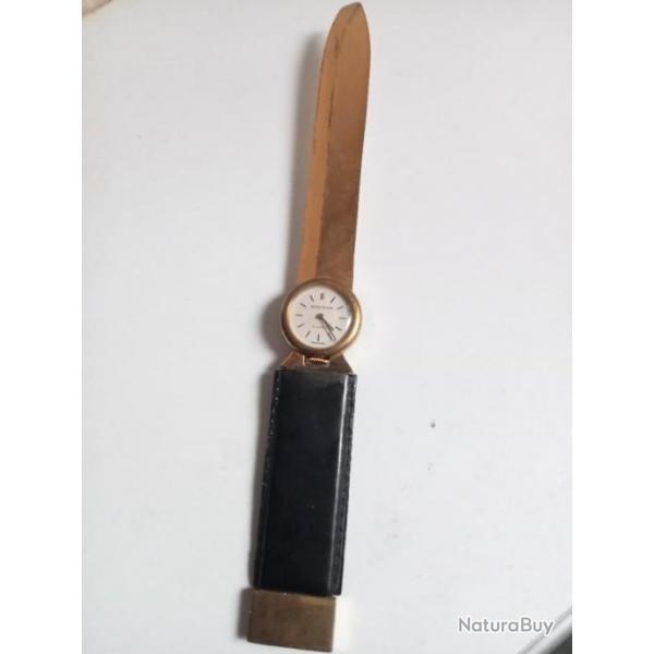 ouvre courrier avec montre fonctionne, longueur 25 cm