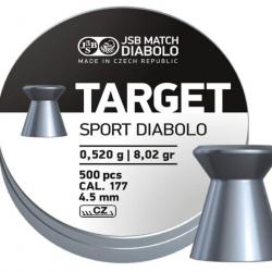 Boîte de 500 plombs JSB Diabolo Target Sport - Cal. 4.5