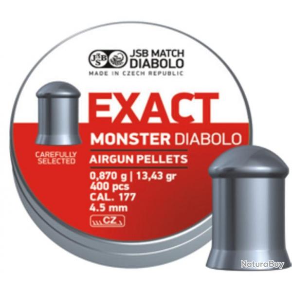 Bote de 400 plombs JSB Diabolo Exact Monster - Cal. 4.52