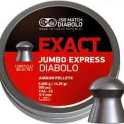 Boîte de 250 plombs JSB Diabolo Jumbo Exact Express - Cal. 5.52