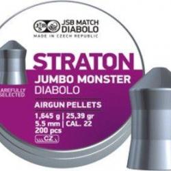 Boîte de 200 plombs JSB Diabolo Jumbo Straton Monster - Cal. 5.51