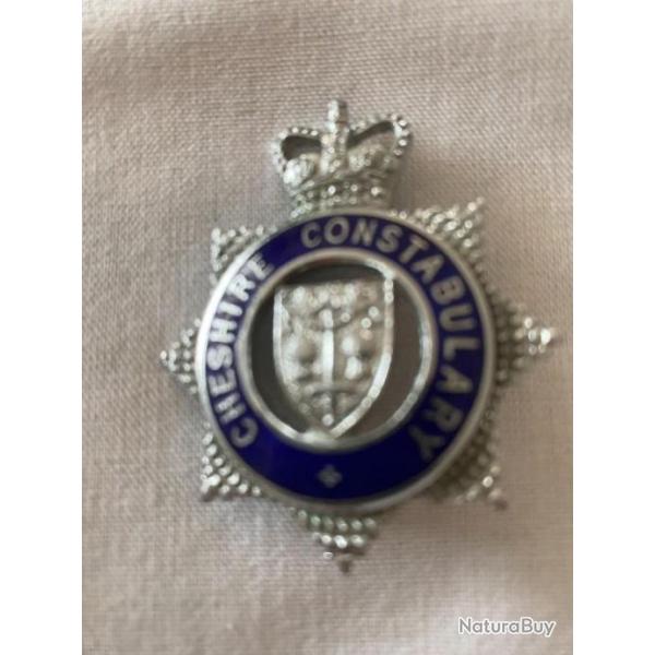 Insigne de Police britannique comt de Cheshire (NE de l'Angleterre)