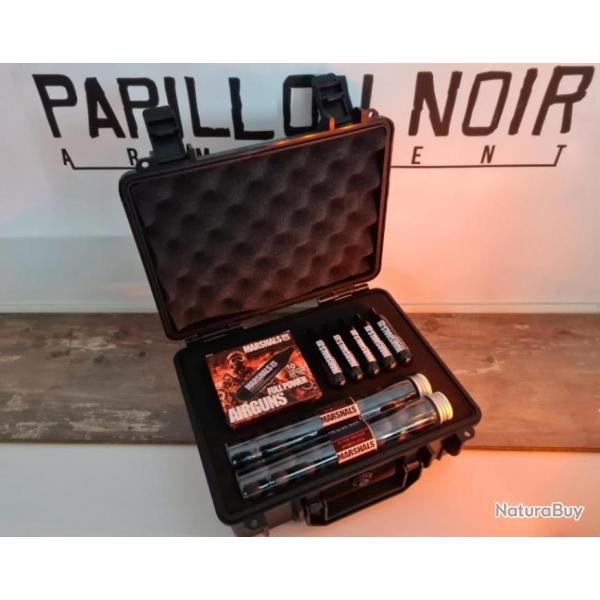 PACK MALLETTE IP67 PNA / MARSHALS x30 CAL.68 CAOUTCH+ 15 CAPSULES CO2 12G MARSHALS+EMPLACEMENT ARME.