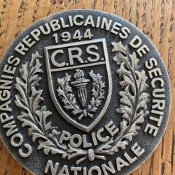 Médaille Police Nationale CRS 1944- SERVIR (sauvetage mer, motard)