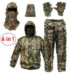 Tenue complète de chasse Camouflage 3D Forêt - 5 pièces - LIVRAISON GRATUITE