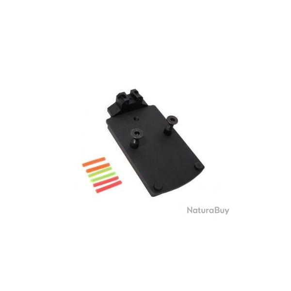 Mount avec rear sight pour RMR pour G-Series Marui/WE GBB avec rear sight - Aluminium 6063 CNC / Noi