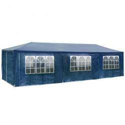 ACTI-Tonnelle Tente de réception Chapiteau ELISA bleu 9 x 3 m jardi823