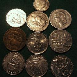 10 pieces de 5 francs differentes et authentiques en TTB (1933-2000)