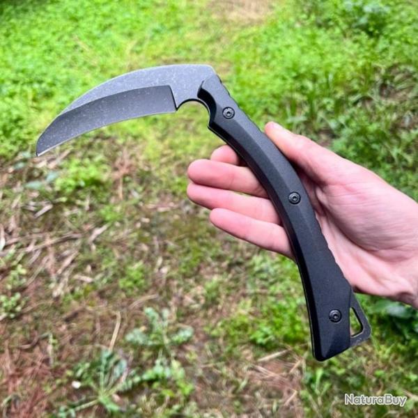 Couteau faucille style Karambit tactique combat