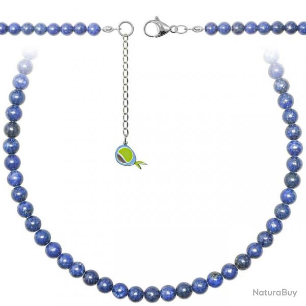 Collier en lapis lazuli - Perles rondes 6 mm - 38 cm