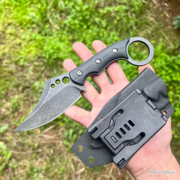Couteau style Karambit ring knife 3... tui kydex tactique combat ring knife