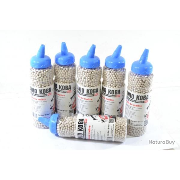 Lot x 6 bouteille 3000 billes 0.20g Tanio Koba Bio. Haute prcision. Airsoft 6mm dstockage airsoft
