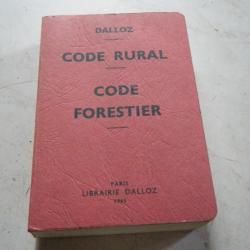 livres anciens , code forestier Dalloz