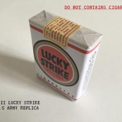 Faux Paquet cigarette LUCKY STRIKE Blanc Réplique WW2 WWII US ARMY troupes