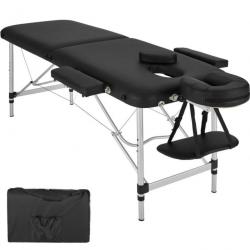 ACTI- Table de massage Portable Pliante 2 zones Amèlie noir table786
