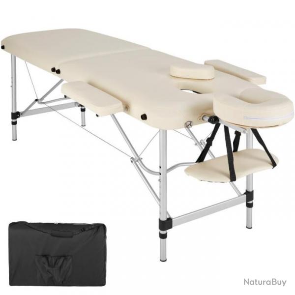 ACTI- Table de massage Portable Pliante 2 zones Amlie beige table787