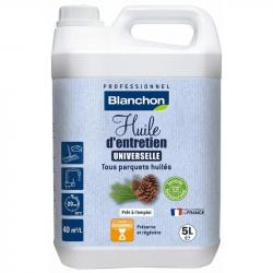 Huile d'entretien universelle Blanchon 5110086 biosourcée mat 5L prêt à l'emploi pour tous les parqu