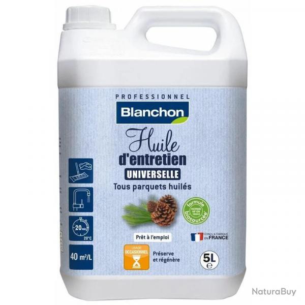 Huile d'entretien universelle Blanchon 5110086 biosource mat 5L prt  l'emploi pour tous les parqu