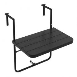 Table de balcon suspendue en hips et métal pliable avec hauteur réglable à 3 niveaux revêtement ant
