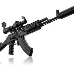 WPBJACK RAIL PICATINNY CAL. 7.62x39 AVEC LUNETTE 1-8X24 + SILENCIEUX SAI KSS