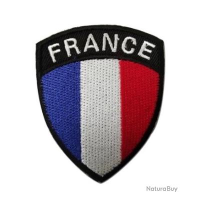 Ecusson/patch France velcro noir - Livraison gratuite