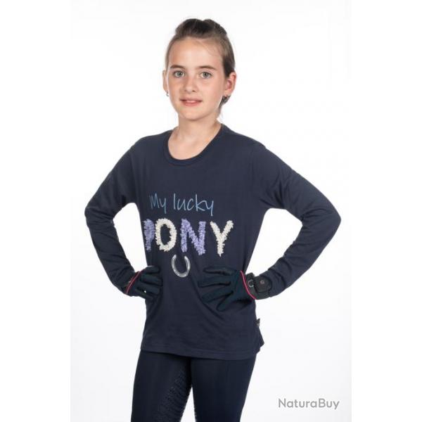 Teeshirt manches longues enfant Aymee HKM Bleu Fonc 2/4 ans
