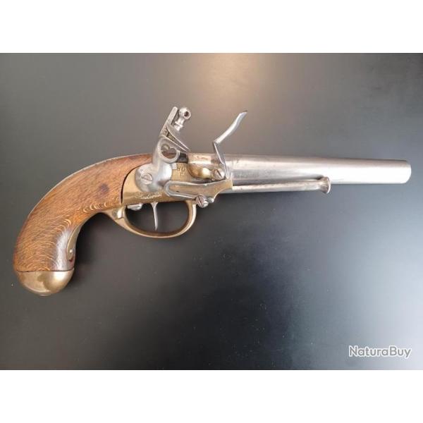Pistolet rglementaire  silex, modle 1777 dit " coffre" de la manufacture de Charleville