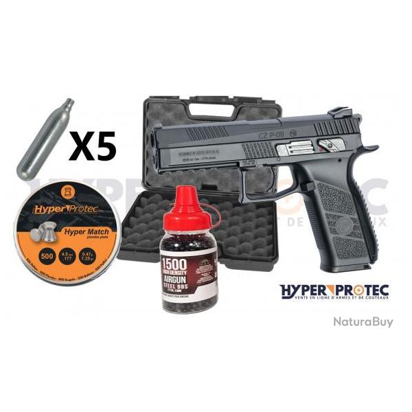 Pack pistolet à plomb CZ P09 Duty