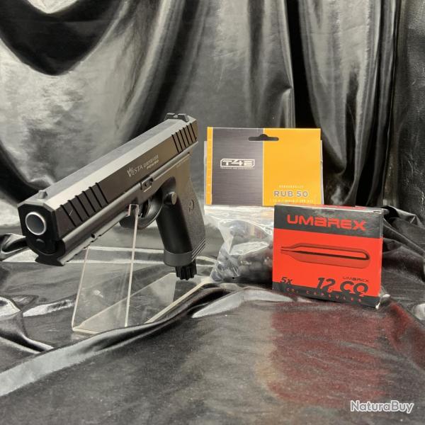 Pack prt  tirer - Pistolet "VESTA Defence" PDW.50 - (Munitions + CO2)