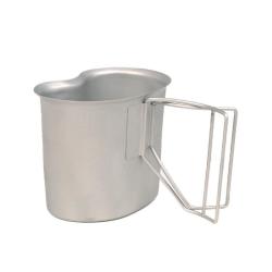 Quart US GI brillant Mil-Tec avec anse en fil m&eacute;tallique