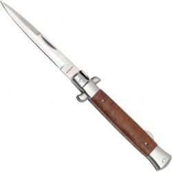 Couteau de poche Stiletto Haller avec manche en bois de padouk