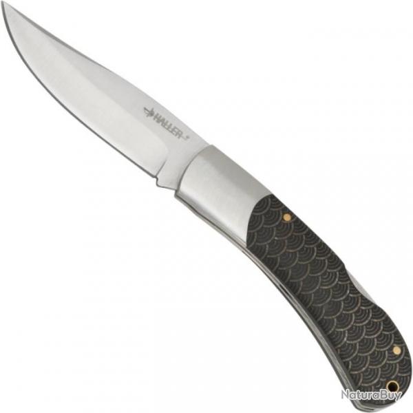 Couteau de poche Haller avec manche en bois de pakka  motifs