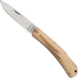 Couteau de poche Haller avec manche en bois d'olivier 75 mm