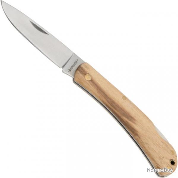 Couteau de poche Haller avec manche en bois d'olivier 75 mm