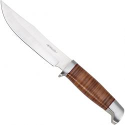 Couteau outdoor Haller avec manche en cuir