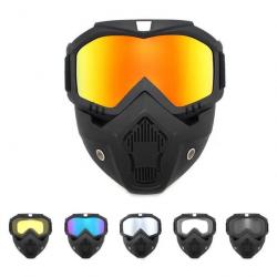Masque lunettes coupe vent moto Airsoft sport plein air ect. Couleurs au choix