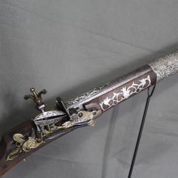 Fusil court moukhala Algérien avec canon damas - Algérie, daté 1855