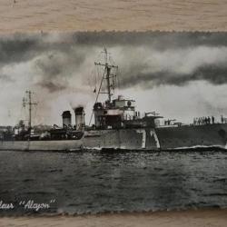 Carte postale torpilleur Alcyon FNFL  France Libre ww2 marine nationale opération Torch