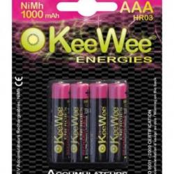 Piles rechargeables Nimh HR03 AAA 1000mah (x4) .b