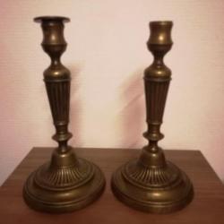 2 CANDELABRE BRONZE