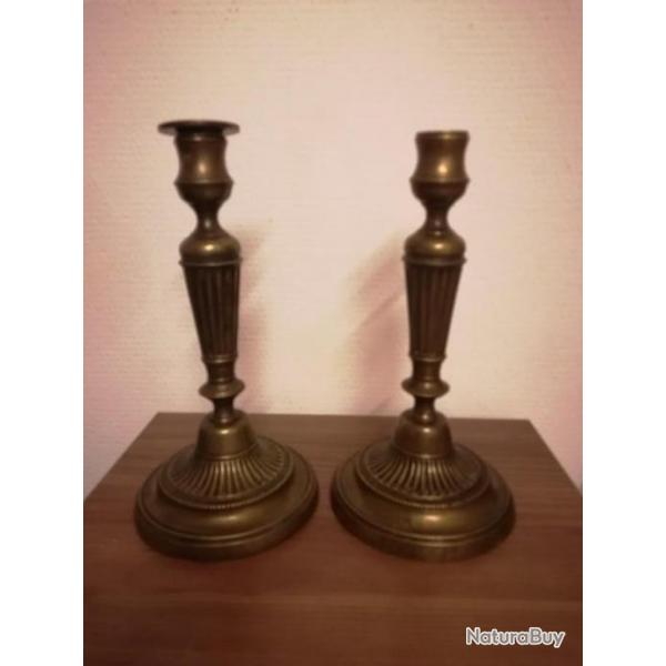 2 CANDELABRE BRONZE