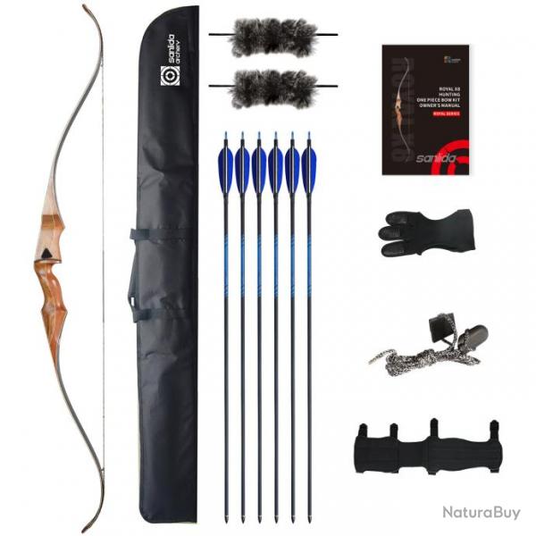 SANLIDA - Kit ROYAL X8 RECURVE 60" DROITIER (RH) 30 #