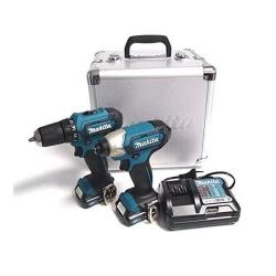 Pack outils perceuse visseuse et clé à chocs Makita CLX224X avec 2 batteries 12V 1,5Ah Li-Ion et cof