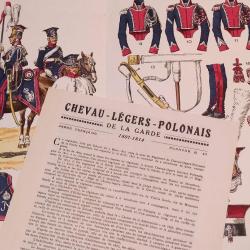 CHEVAU-LEGERS POLONAIS DE LA GARDE 1807.1814 , PLANCHE N°47 LUCIEN ROUSSELOT 1965, 1ER EMPIRE