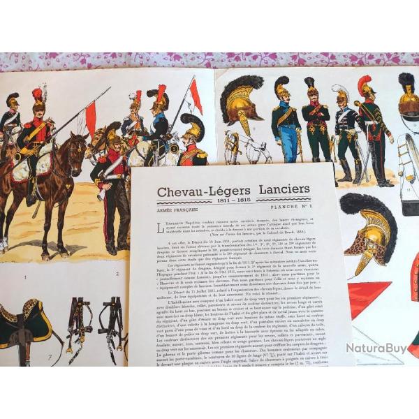 CHEVAU-LEGERS  LANCIERS 1811.1815, PLANCHE N1 LUCIEN ROUSSELOT 1965, PREMIER EMPIRE