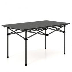 Table de camping pique-nique pliante en aluminium 95 x 55 x 50 cm table de jardin pliable 4 à 6 pla