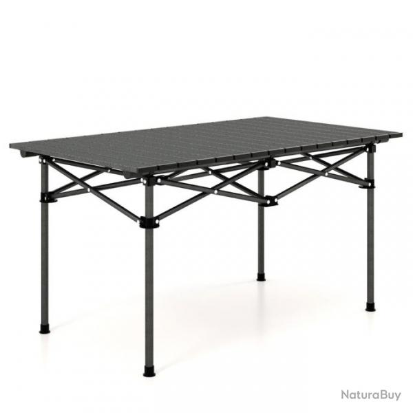 Table de camping pique-nique pliante en aluminium 95 x 55 x 50 cm table de jardin pliable 4  6 pla