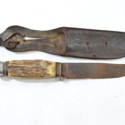 Couteau de chasse Allemand années 1930 Robert Klaas, Solingen. Mauvais état