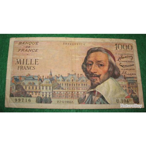FRANCE billet de 1000 francs   RICHELIEU   du  760461955 TB+