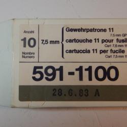 Boite vide de 7,5 Suisse de 1983 - Règlementaire